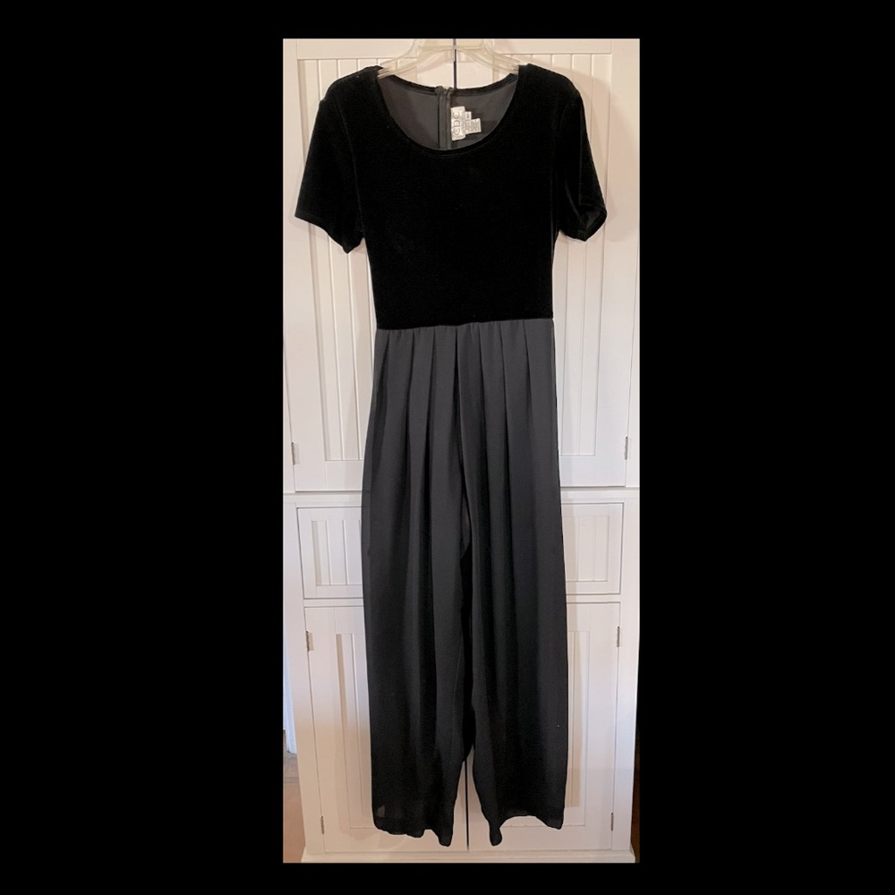 CDC Velvet Black Romper/Jumpsuit